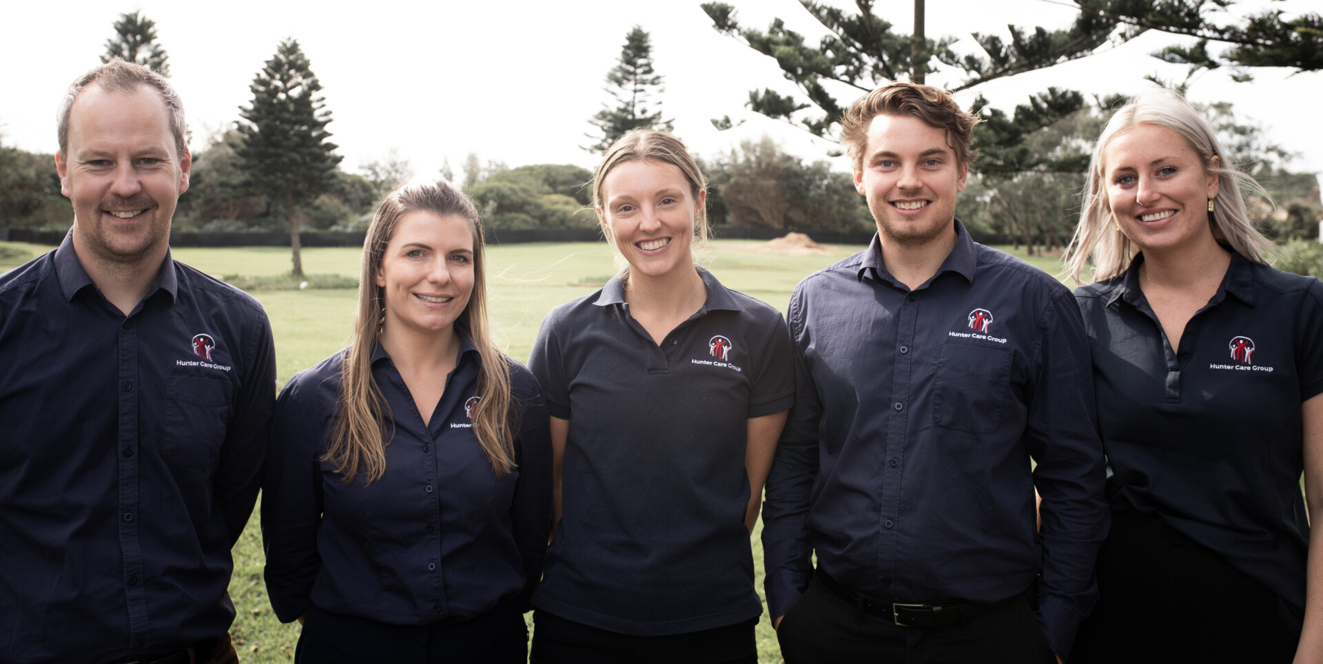 A group of Hunter Care Group workers standing together.